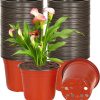Amazon:$9.99 ($19.99)6 Inch 120 Pack Plastic Nursery Pots with Drainage Holes,Plastic Seed Starting Pots, Reusable Seedling Flower Plant Container for Succulents, Seedlings, Cuttings, Transplanting