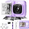 Amazon:$15.89 ($159.99)Kids Camera, 1080P Instant Digital Print Camera for Kids, Christmas Birthday Gifts for 4 5 6 7 8 9 10 Year Old Girls Boys, Portable Toy with 32GB SD Card & 3 Rolls Printing Paper, Purple