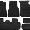 Amazon:$28.66 ($69.99)Floor Mats for Tesla Model Y 5-Seat 2021-2024, All-Weather XPE Cargo Liner Trunk Accessories, Set of 6 Mats (Not Fit 7-Seat)