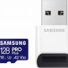 Amazon: $14.99 ($24.50) PRO Plus microSD Memory Card + Reader, 128GB MicroSDXC