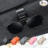 Amazon:$2.99 ($5.99)2 Pack 2 in 1 Sunglass Holder for Car Visor Clip Eyeglass Ticket Card Clip on Sunglasses Mount Interior Inside Car Sun Visor auto Trucks Van SUV Accessories Organizer(KAFANLIN Black 2 Pack)