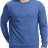 Amazon:$7.99 ($19.99)PINSPARK Men Crewneck Sweatshirt Lightweight Long Sleeve Running Sweat Shirts Casual Pullover Tops with Zipper Pocket