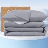 Amazon : $24.00 ($99.99) QUTOOL Cooling Comforter Queen Size Silk Smooth with 2 Pillowcases Grey 90