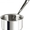 Amazon : $53.00 ($99.99)  All-Clad D3 3-Ply Stainless Steel Butter Warmer 0.5 Quart Induction Oven Broiler Safe 600F Pots and Pans, Cookware, Sauce Pan Silver, 1/2-Quart