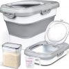 Amazon:  $19.99 ($22.99)  Rice Storage Container, Collapsible Airtight Food Storage Containers 6-20 Lbs