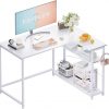 Amazon:  $59.99 ($79.95) 43 Inch L Shaped Computer Desk with Reversible Side Storage Shelves