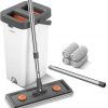 Amazon:  $19.99 ($39.99) Mop and Bucket w/ Wringer Set for Home,61″ Flat Mop and Bucket System
