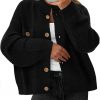 Amazon : $16.99 ($38.99)  KIRUNDO Cardigans for Women Trendy Button Up Sweater Jackets Mock Neck Long Sleeve Loose Fit Chunky Knit Outwear Coats
