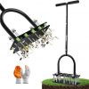 Amazon : $39.90 ($49.99)  Saker Lawn Aerator Tool, Lawn Aerator with 15 Iron Spikes, Automatic Leaf and Dirt Cleaning with Spring-Loaded Design, Metal Manual Aerator for Loosening Soil Aerating Patio, Yard, Garden Black