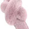 Amazon : $19.99 ($22.99) Parlovable Women's Fuzzy Slippers Comfy Cross Band House Shoes Memory Foam Open Toe Indoor Gifts for Ladies