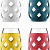 Amazon : $12.99 ($19.99)  Ello Cru 17oz Stemless Wine Glass Set with Silicone Sleeves | Dishwasher Safe | Silicone Sleeves | Cocktail Glass Pack | Perfect for Parties | Festive Holiday Gift | for Women Men Her Him