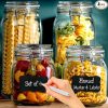 Amazon: $19.99 ($39.99) 4 Glass Food Storage Jars with Airtight Lids + Chalkboard & Marker