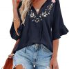 Amazon: $9.98 ($19.99) Womens Summer Tops 3 4 Sleeve Women Blouses Casual Boho Top