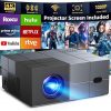 Amazon : $67.99 ($229.99) Projector with WiFi6 and Bluetooth5.3 - [High Brightness/Electric Focus]Outdoor Movie Projector and Screen,YOWHICK Portable Smart Home Projector 1080P 4K Supported for Movie Night/Home Theater/Bedroom