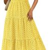 Amazon : $45.48 ($64.99)  PRETTYGARDEN Womens 2025 Summer Maxi Dress Short Sleeve V Neck Hollow Out Eyelet A Line Long Flowy Beach Vacation Dresses