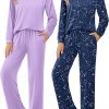 Amazon:  $19.99 ($39.99)  2 Pack Pajama for Women Sets Long Sleeve Pjs Top and Pants Soft Pajamas Set V Neck Loungewear