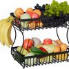 Amazon: $9.87 ($23.99) Fruit Basket,2-Tier Fruit Bowl with Banana Hanger