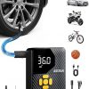 Amazon : $19.71 ($39.99)   AstroAI L7 Mini Tire Inflator Portable Air Compressor,150 PSI Cordless Car Tires Air Pump with LED Lights&Pressure Gauge,Auto Shut-Off - Tire Pump for Auto,Motorcycle, Bicycle, Ball Yellow