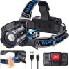 Amazon: $10.99 ($29.99) LED Headlamp Rechargeable, 2000 Lumens Super Bright Head Lamp
