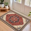 Amazon : $12.99 ($22.99)  2x3 Orange Red Small Area Rug Soft Washable Non-Slip Backing Vintage for Bedroom for Entryway Kitchen