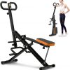 Amazon:$68.84 ($76.49)RIVANO Squat Machine, Ab Workout Equipment, 220lbs Loading Capacity Rowing Machines for Home Foldable with Adjustable Resistance Bands and Display, Exercise Trainer for Botty Butt Thighs