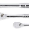 Amazon :$49.99 ($80.28)GEARWRENCH 3 Piece 1/4'', 3/8'' & 1/2'' Drive 84 Tooth Full Polish Teardrop Ratchet Set - 81206A-07