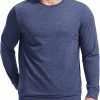 Amazon:$7.99 ($19.99)PINSPARK Men Crewneck Sweatshirt Lightweight Long Sleeve Running Sweat Shirts Casual Pullover Tops with Zipper Pocket