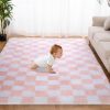 Amazon:$18.99 ($19.99)Super Soft Rug for Bedroom, 3x5 Ft Pink and White Area Rug Classic Checkered Shaggy Anti-Skid High Pile Soft Fluffy Rug Fuzzy Carpet for Living Room Bedroom Kids Room Nursery, Dorm Home Decor