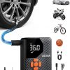Amazon :$17.99 ($49.99)AstroAI L7 Mini Tire Inflator Portable Air Compressor,150 PSI Cordless Car Tires Air Pump with LED Lights&Pressure Gauge,Auto Shut-Off - Tire Pump for Auto,Motorcycle, Bicycle, Ball Orange