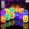 Amazon:$7.99 ($12.99)Anditoy 12 Pack Halloween Flameless Candles Battery Operated LED Colorful Tealights for Indoor Halloween Decorations Home Halloween Decor