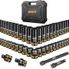 Amazon:$53.99 ($89.99)boen 3/8'' Drive Impact Socket Set, 48-Piece Metric & SAE Size (8-22mm & 5/16''-3/4''), 6-Point Deep & Shallow Socket Set with Extension Bars, Adapter and Universal Joint, CR-MO Steel