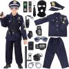 Amazon:$14.99 ($29.99)Skirfy 16PCS Police Costume for Kids,Police Officer Costume for Kids,Kids Cop Costume Role Kit, Kids Halloween Costume
