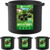 Amazon:$19.99 ($27.99)Land Guard 4-Pack Fabric Grow Bags 25 Gallon, Thickened Nonwoven Garden Pots, Growing Bags with Handles, Black