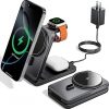 Amazon:$13.99 ($39.99)KPON for Apple Travel Charging Station for Magsafe, 3 in 1 Foldable Magnetic Phone Charger Stand, Wireless Charging Dock for Multiple Devices iPhone 17 16 15 14 13 12 Series/Apple Watch/Airpods