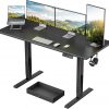 Amazon:$89.59 ($139.99)Marsail 55x24 Electric Standing Desk with Drawer, Computer Desk, Sit Stand Office Table with Storage & Hooks & Cable Management, Ergonomic Height Adjustable Table for Home Office,Black