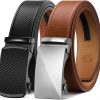 Amazon:$12.49 ($35.99)Zitahli Ratchet Belt for Men - 2 Packs Leather Mens belt For Gift Men Dress and Casual,Trim to Fit