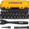 Amazon:$55.19 ($84.99)DEWALT Impact Socket Set with Ratchet, Metric/SAE, 1/2'' Drive, 23-Piece Set with Case (DWMT74739)﻿ ﻿
