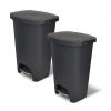 Amazon : $73.98 ($79.92) Glad 13 Gallon Trash Can 2 Pack | Plastic Kitchen Waste Bins with Odor Protection of Lid | Hands Free with Step On Foot Pedal and Garbage Bag Rings, 13 Gallon, Charcoal