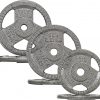 Amazon:$32.15 ($59.99)Fitvids Standard Cast Iron 1-Inch Weight Plate Sets for Strength Training & Weightlifting, Multiple Options