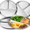 Amazon:  $6.49 ($12.99) Stainless Steel Plates 2 Packs, 9″ Portion Control Platter