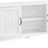 Amazon : $84.99 ($259.99) Walker Edison Buren Classic Grooved Door TV Stand for TVs up to 65 Inches, 58 Inch, Solid White