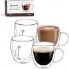 Amazon: $10.17 ($16.95) Espresso Cups Set of 4, Hand Blown 5OZ Double Wall Glass Mugs