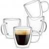 Amazon: $10.19 ($16.95) Espresso Cups Set of 4, Hand Blown 5OZ Double Wall Glass Mugs