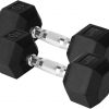 Amazon:  $14.90 ($24.71) Chrome Grip Encased Hex Dumbbells – Hand Weights