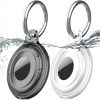 Amazon : $2.99 ($5.99) 2 Pack IPX8 Waterproof Compatible with AirTag Keychain Holder Case, Lightweight, Anti-Scratch, Easy Installation,Soft Full-Body Shockproof for Luggage,Keys, Dog Collar (Black/Clear)