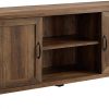Amazon : $87.99 ($259.99) Walker Edison Buren Classic Grooved Door TV Stand for TVs up to 65 Inches, 58 x 16 x 24 inches, Rustic Oak