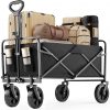 Amazon : $19.99 ($34.99) DUMOS Collapsible Wagon Cart Foldable, Heavy Duty Folding Wagon with Wheels, Lightweight Portable Folding Utility Shopping Cart for Grocery Sports Garden Camping
