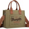 Amazon:  $27.49 ($59.99) Wrangler Tote Bag for Women Retro Canvas Top Handle Purses