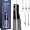 Amazon : $23.29 ($35.99) Onlyone Water Dental Flosser, 300ML Portable Oral Irrigator for Teeth, 4 Modes and 5 Jet Tips,Rechargeable Irrigation Cleaner,Electric Flossing Machine Power Flossers & Irrigator Accessories Black