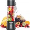 Amazon : $16.00 ($22.38) Nuwave Portable Blender for Smoothies and Shakes, 2025 New & Improved, 16 OZ On-The-Go Small Juice MIni with 6 Blades, Rechargeable, BPA-Free, Leak-Proof Lid, for Gym, Kitchen, Office
